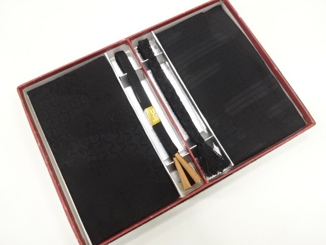 JAPANESE KIMONO / OBIJIME & OBIAGE SET FOR MOURNING